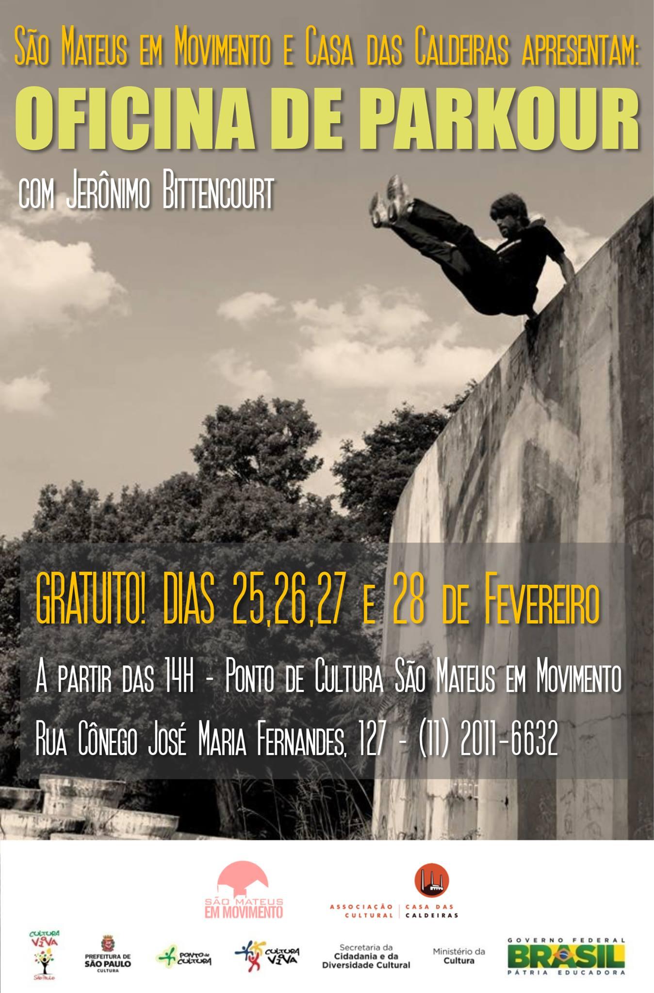 Oficina de Parkour em São Mateus em Movimento Oficina de Parkour em São Mateus em Movimento